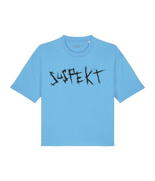 Logo, Kvinde Boxfit T-shirt - Blå