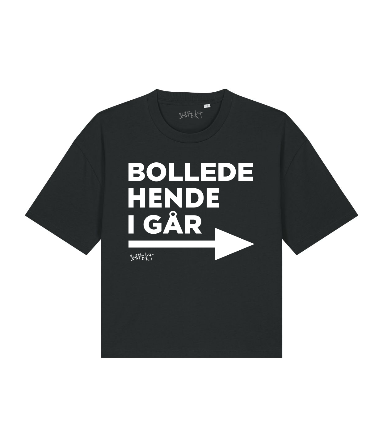 Bollede hende i går, Kvinde Boxfit T-shirt - Sort