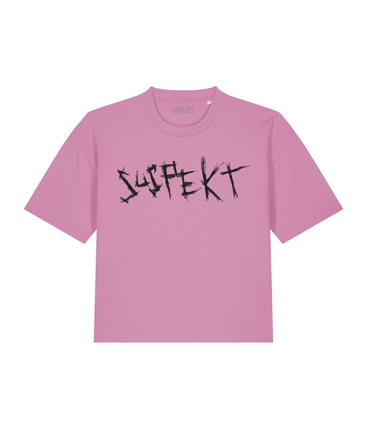 Logo, Kvinde Boxfit T-shirt - Pink