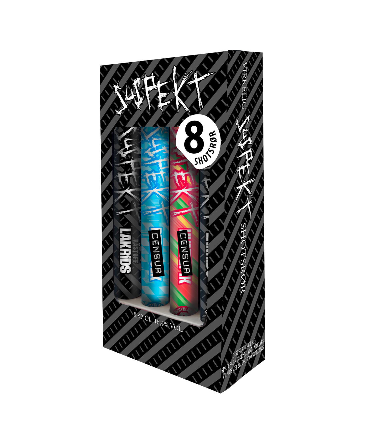 Shotsrør Box, 8 stk