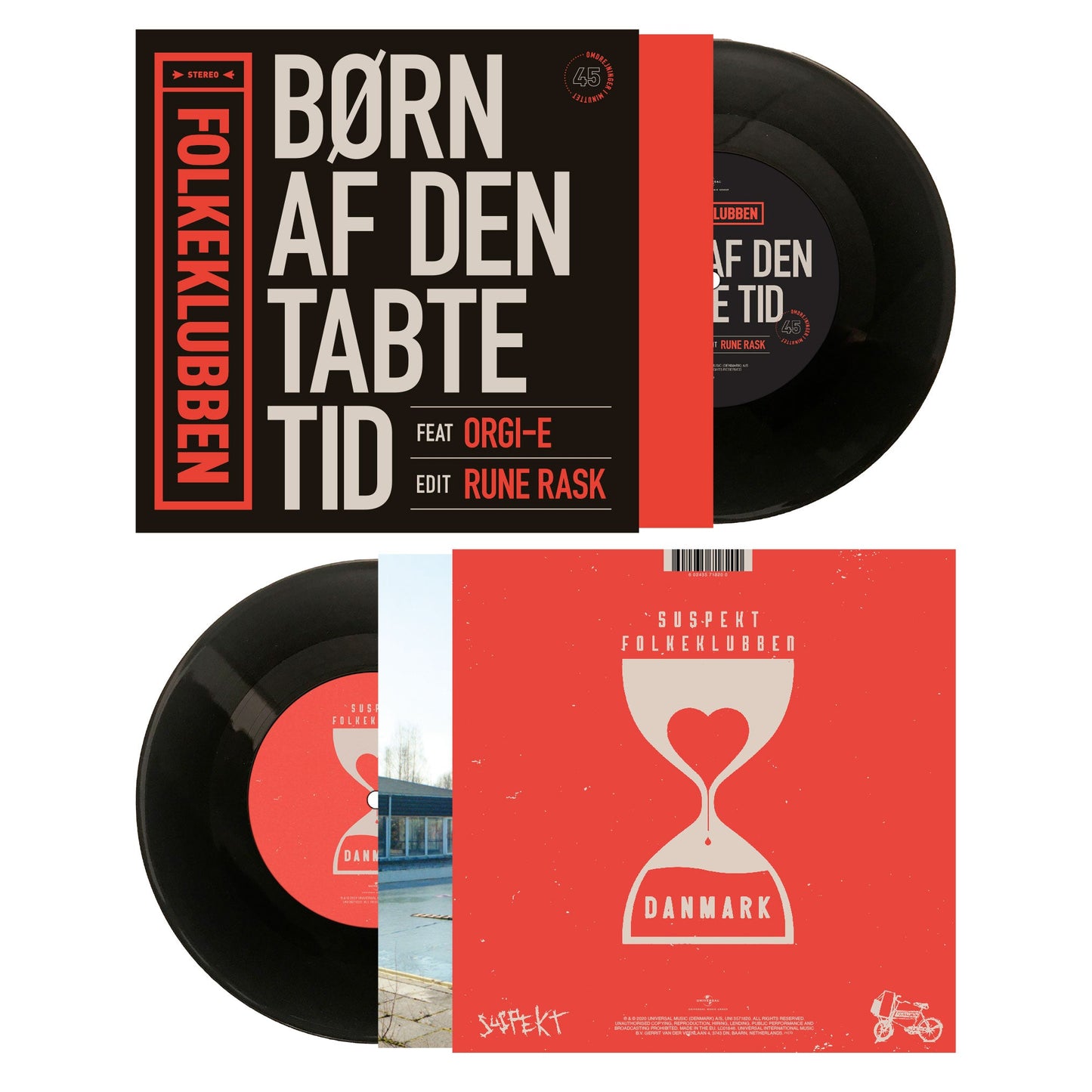 Folkeklubben x Suspekt - Børn af den tabte tid, 7" Vinyl [SIGNERET]