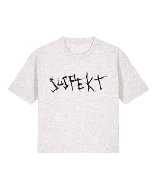 Logo, Kvinde Boxfit T-shirt - Lys grå