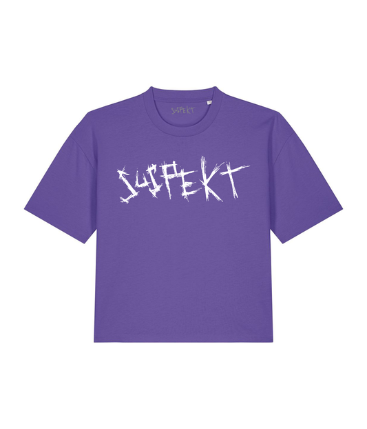 Logo, Kvinde Boxfit T-shirt - Lilla